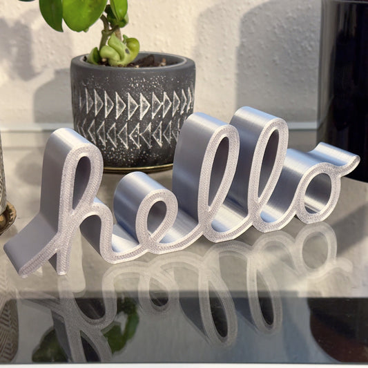 Apfel hello Schrift in 3D